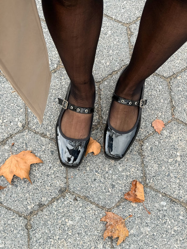 Mary Jane Charol Negro Hoyuelos Flats