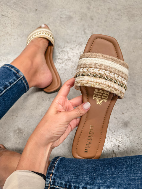 Aloha Comfy Nude Gold Sandals
