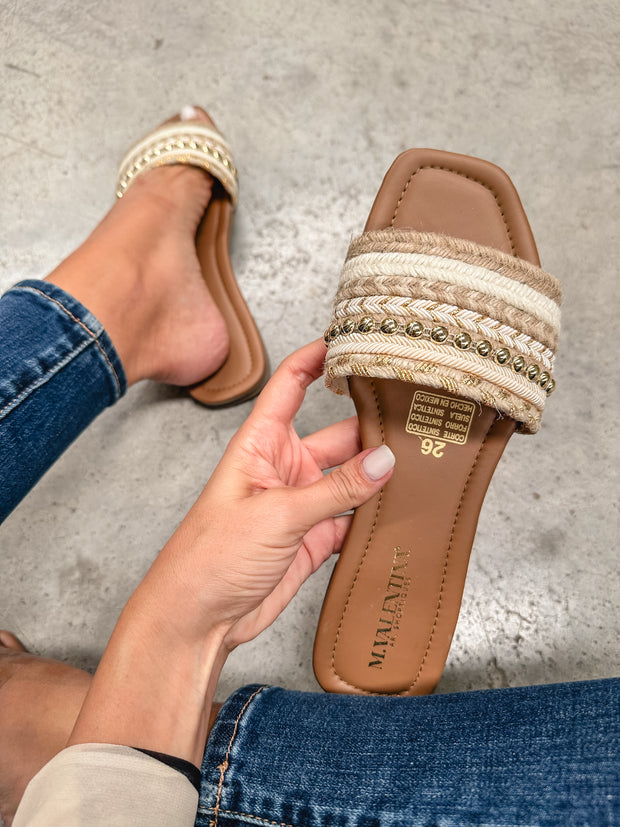 Aloha Comfy Nude Gold Sandals