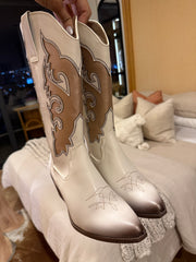 Flame Gold Rose Boots