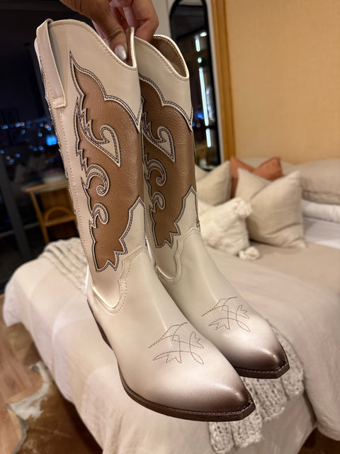 Flame Gold Rose Boots