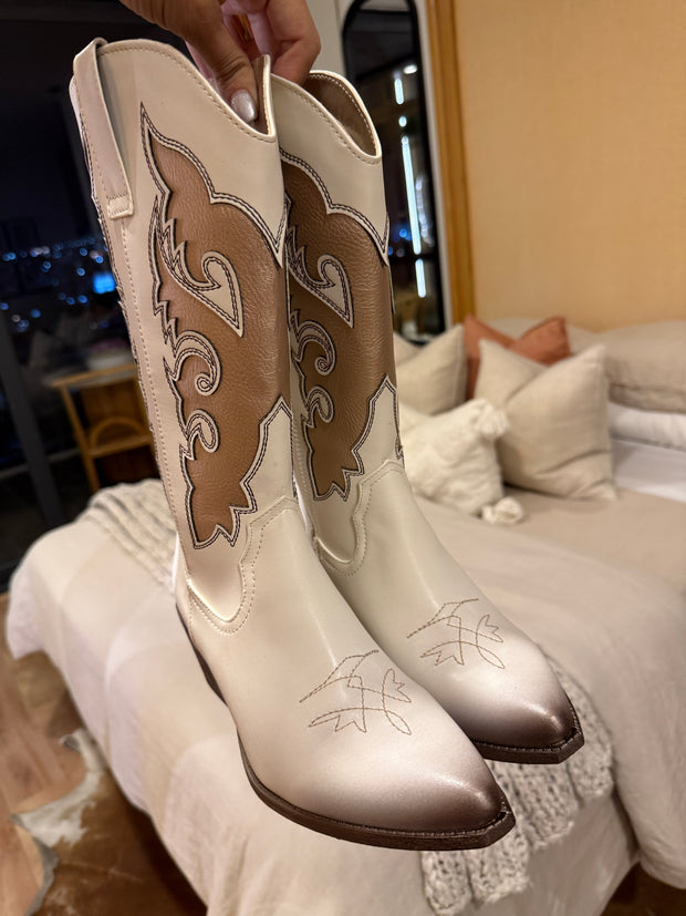 Flame Gold Rose Boots