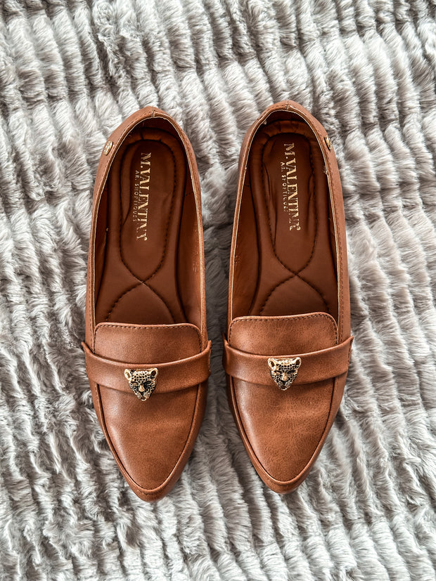 Gia Leopard Brown Spain Flats