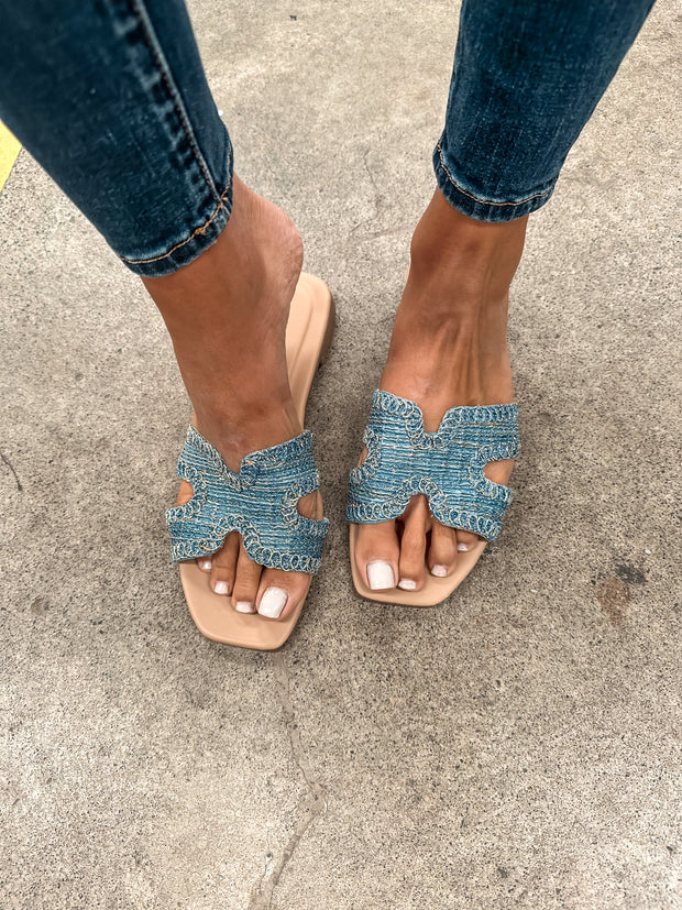 Hera Yute Blue Sandals