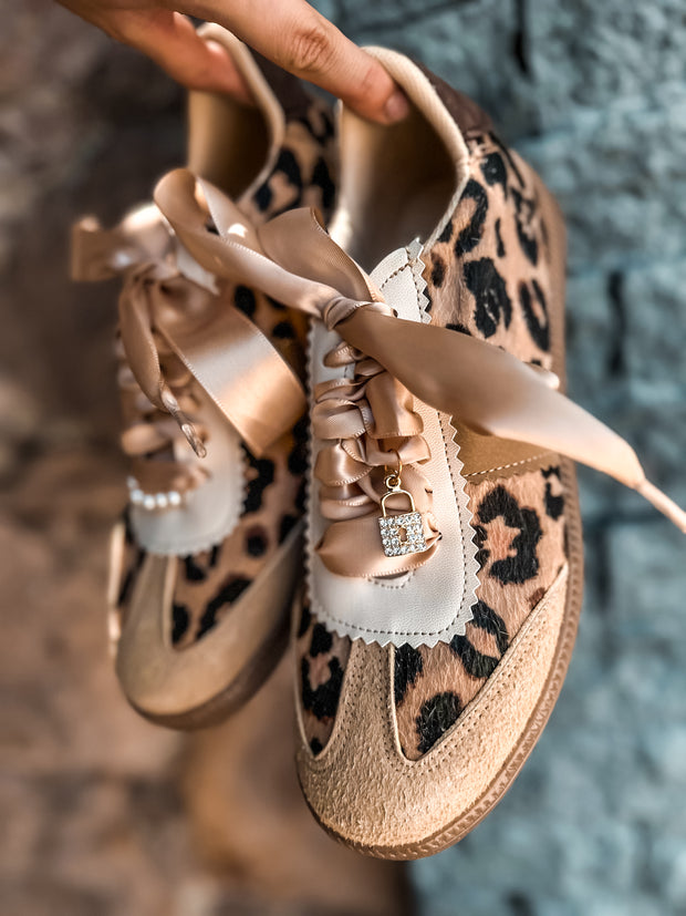 Leopard Charms Nude Sneakers