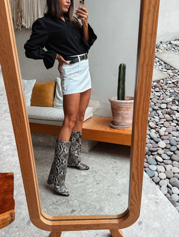 Mica Long Boots Snake