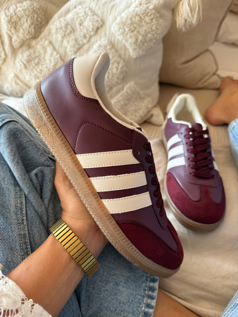 Sporty Burgundy Sneakers