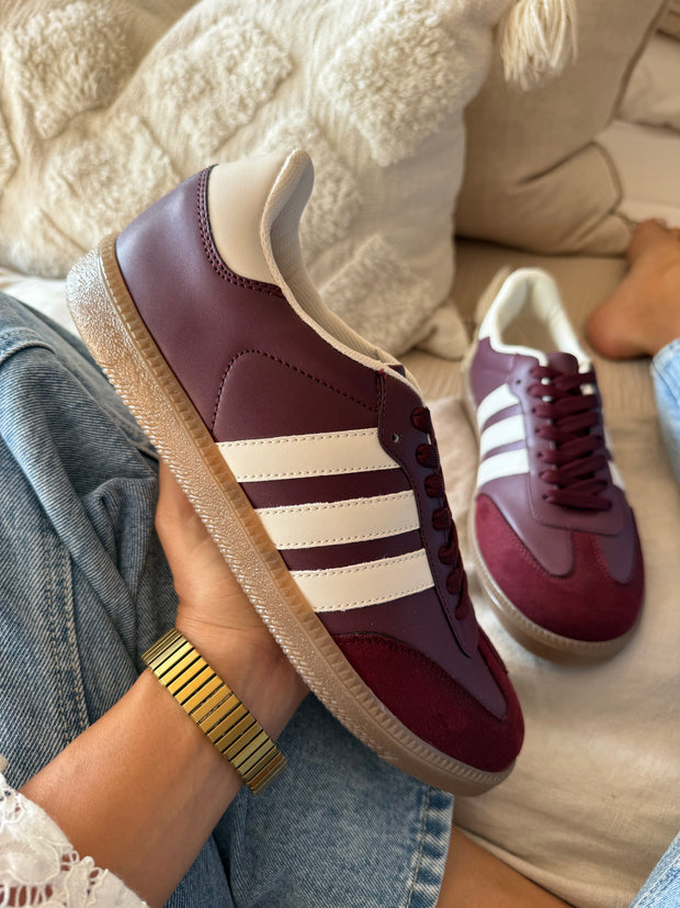 Sporty Burgundy Sneakers