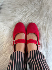 Baltimore Strap Red Flats