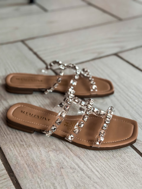 Hawaii Diamond Stones Nude Sandals