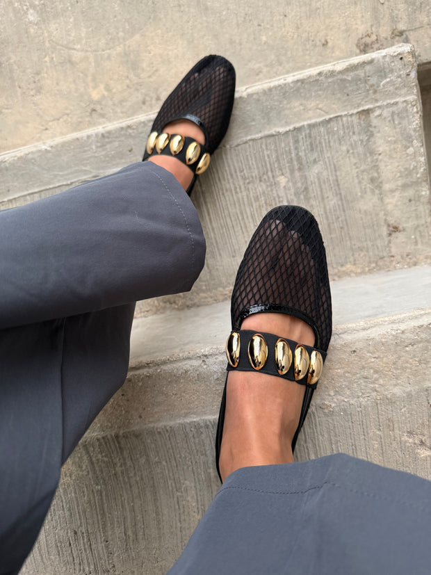 Roby Flats Gold Black con Pulsera