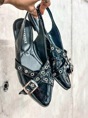 Rocket Anckle Black Flats