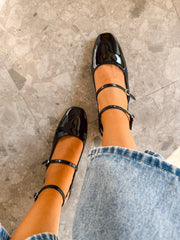 Mia Heels Mary Jane Tacón mini Negro