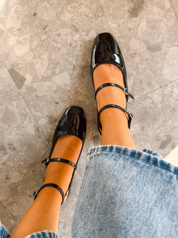 Mia Heels Mary Jane Tacón mini Negro