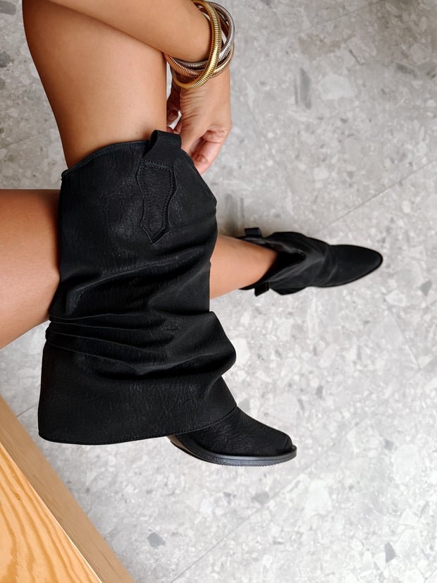 Old Hood Black Boots