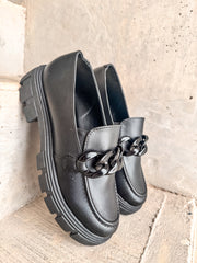 Columbia Black Matte Loafers