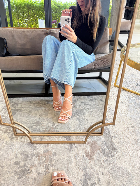 Miami Nude Charol Heels Doble estilo