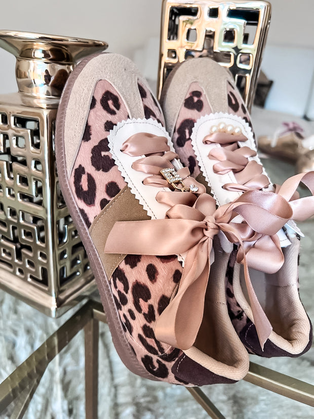 Leopard Charms Nude Sneakers