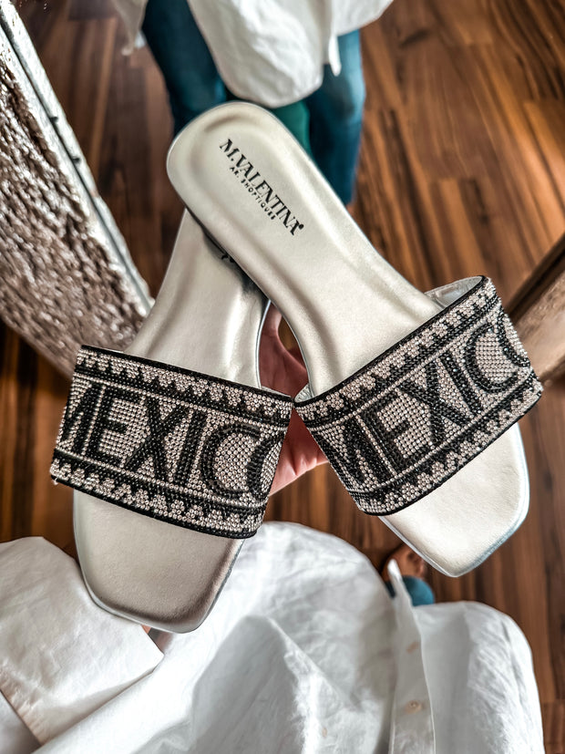 México Silver Sandals
