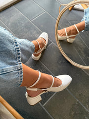 Mia Heels Mary Jane Tacón mini Ivory