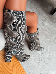 Mica Long Boots Snake