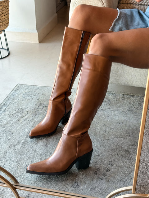 Dorian Long Camel Boots