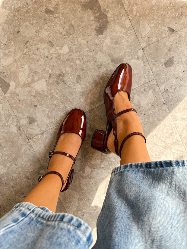 Mia Heels Mary Jane Tacón mini Vino