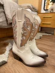 Flame Gold Rose Boots