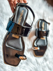 Borel Black Sandals