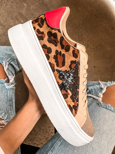 Waldorf High Cheetah Star Sneakers