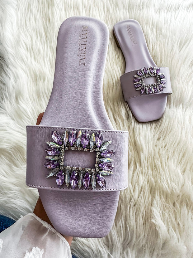 Palm Diamond Soft Colors Purple Sandals