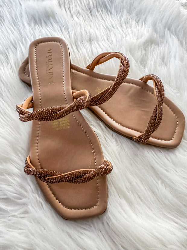 Lagos Braid Shiny Rose Sandals