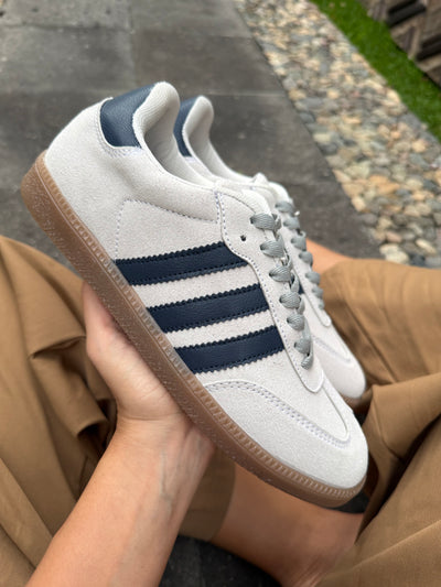 Franjas Azules tipo piel Sneakers Sporty