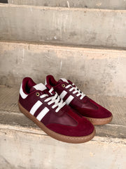 Sporty Valentina Burgundy Sneakers