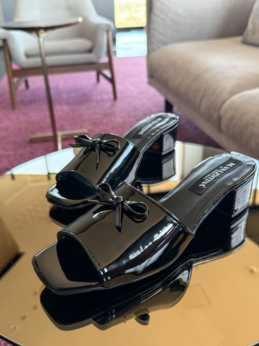 Anastasia Heels Mini Lace Black Charol