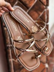 Agatha Gold Sandals