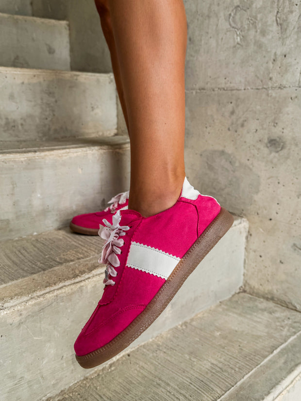 Zebra Pink Charms Sneakers