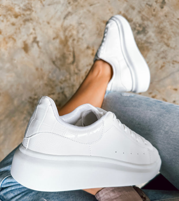 New York Drilo All White Sneakers