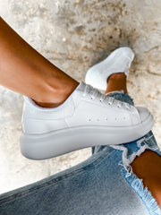 New York Drilo All White Sneakers