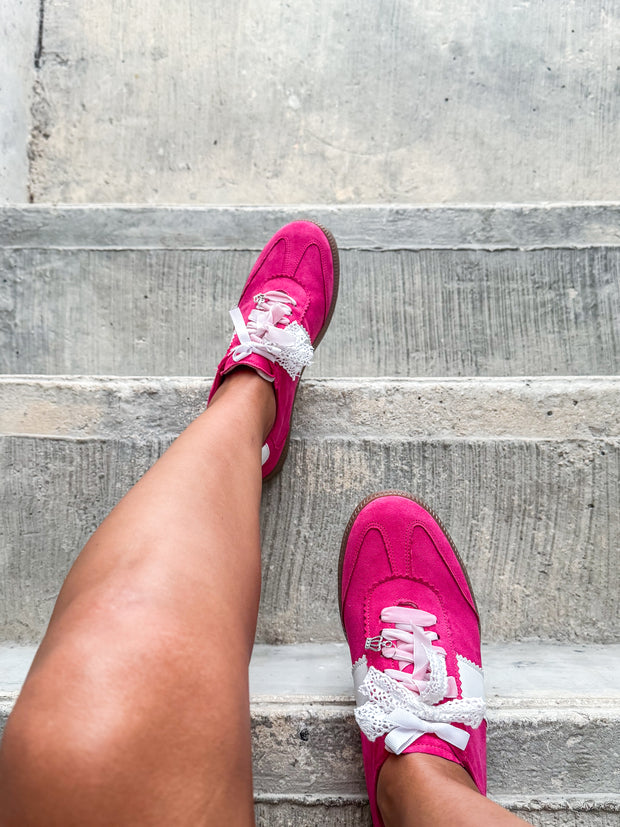 Zebra Pink Charms Sneakers