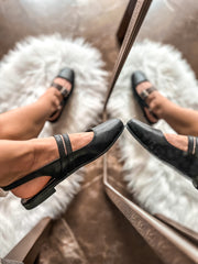Mary Jane Flats  Negro Tipo piel