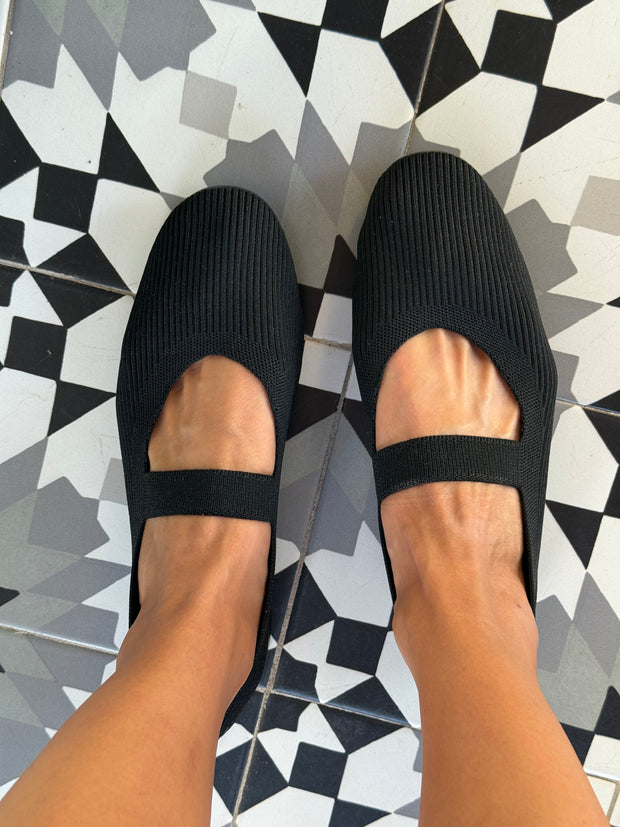 Mafalda Black Flats