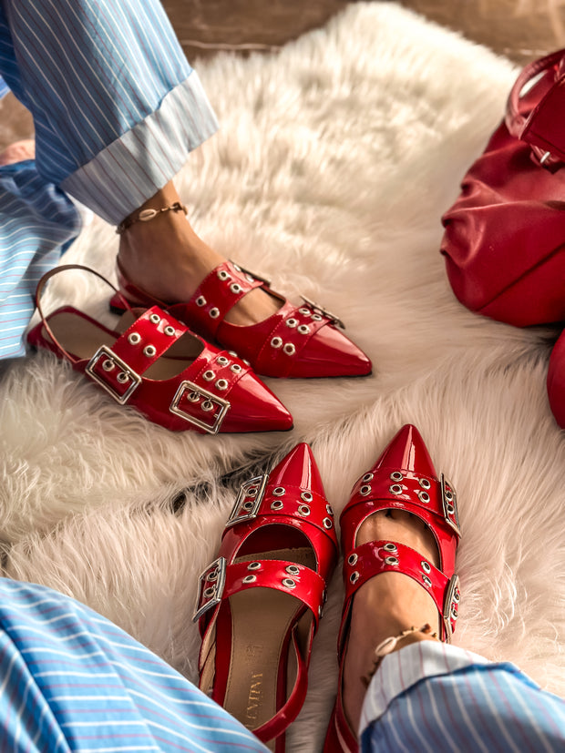 Rocket Iron Red Flats