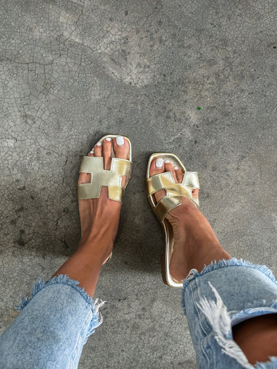 Hera Soft Metallic Gold Sandals
