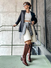 Curl Camel Boots