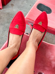 Gia Leopard Red Flats