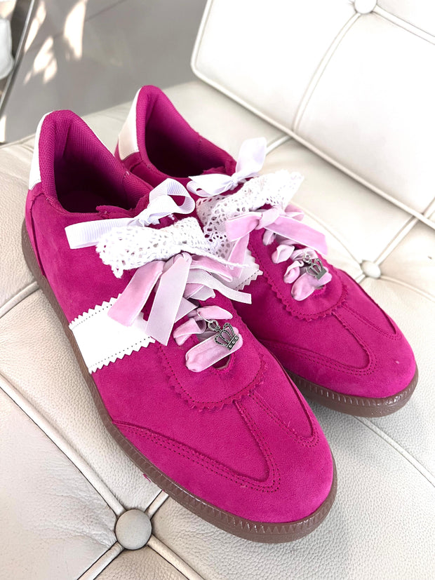Zebra Pink Charms Sneakers