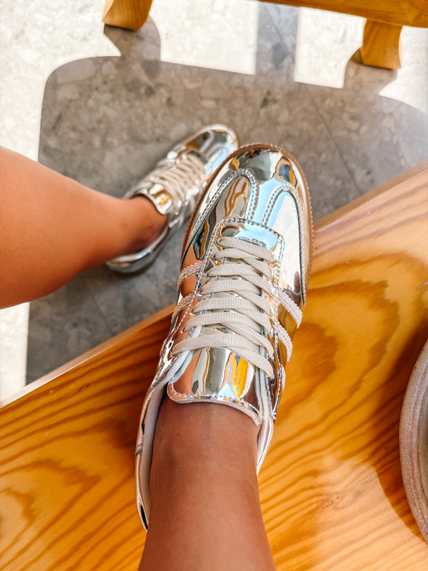 Silver Sneakers Franjas Tejidas