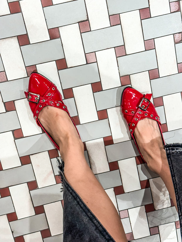 Rocket Anckle Red Flats