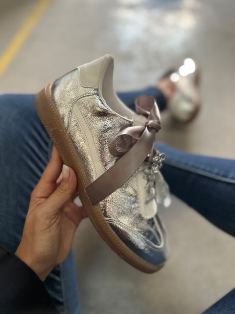 Zebra Charming Silver Sneakers